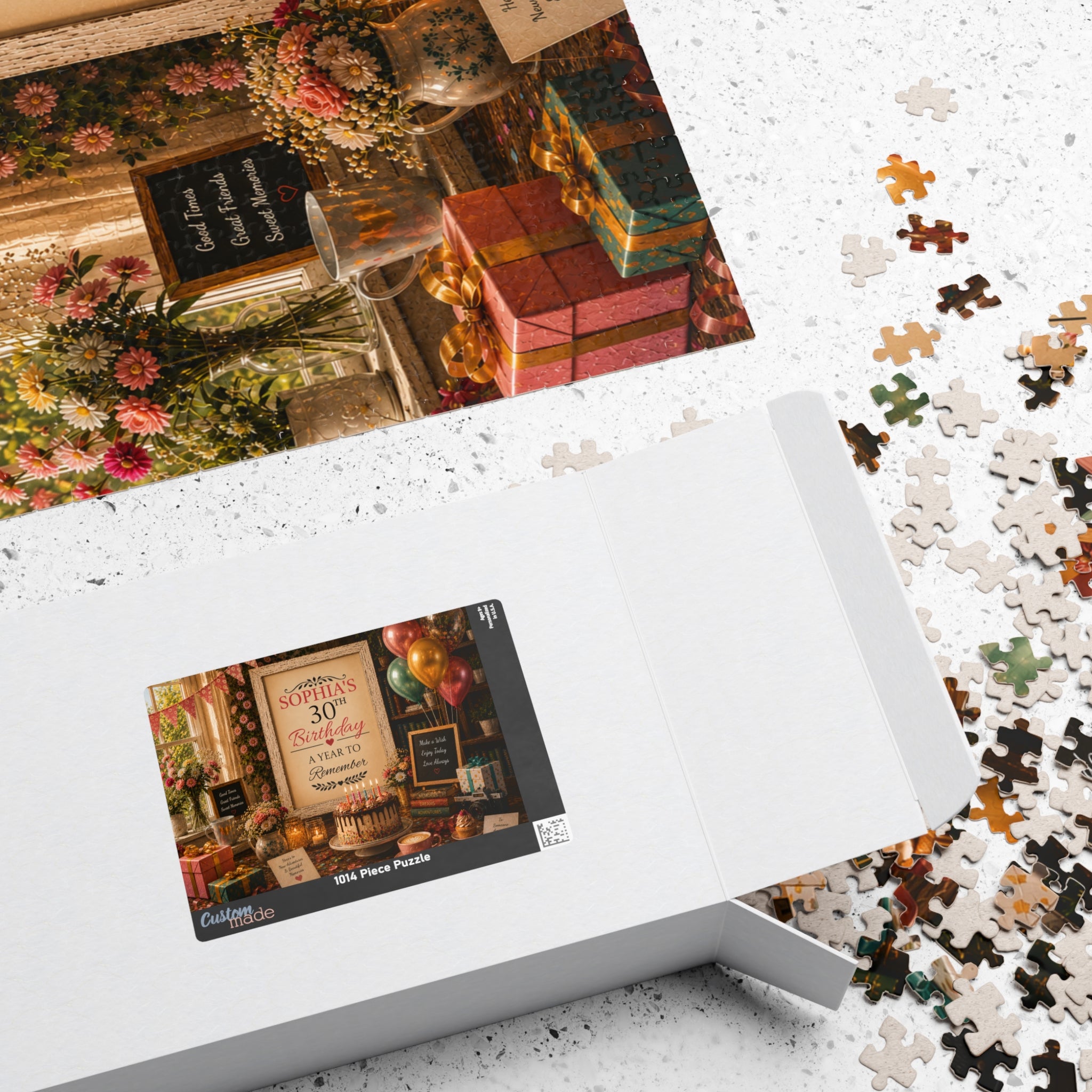 Personalized Birthday Puzzle: Custom Name Age and Date Keepsake Jigsaw