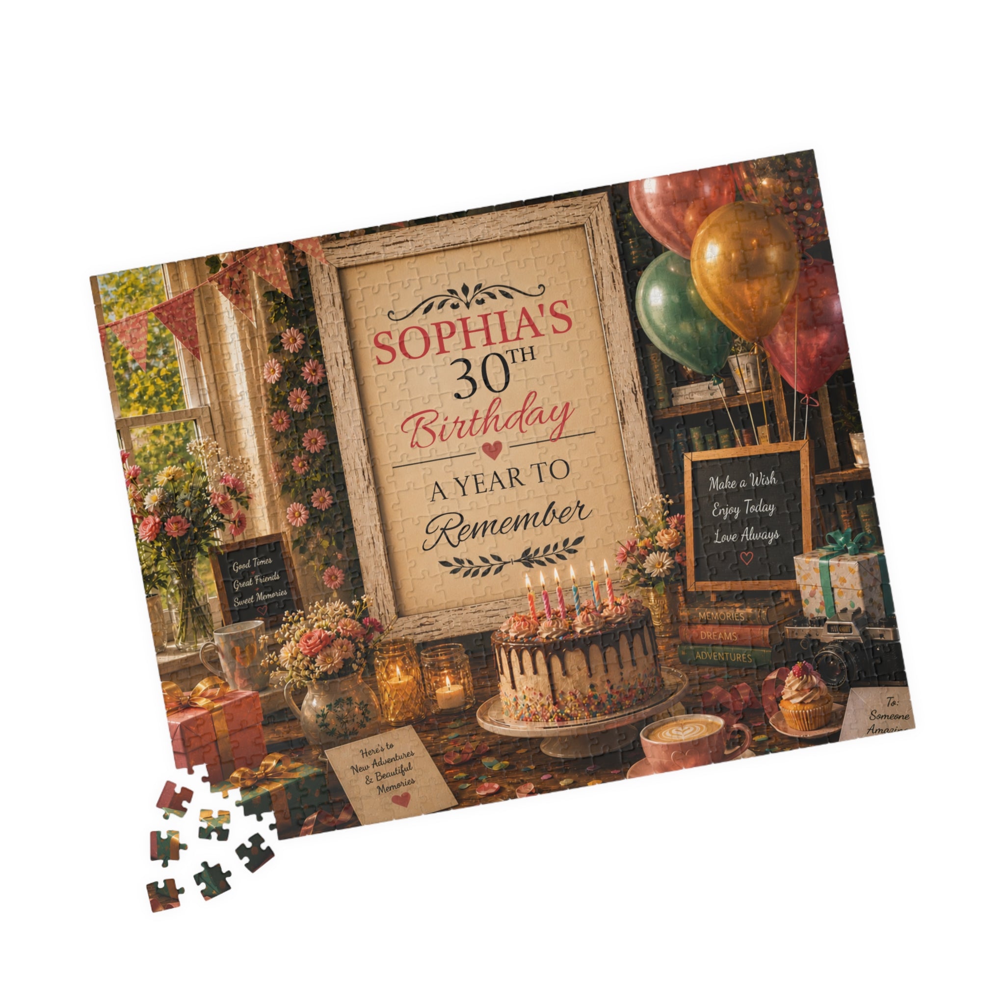 Personalized Birthday Puzzle: Custom Name Age and Date Keepsake Jigsaw