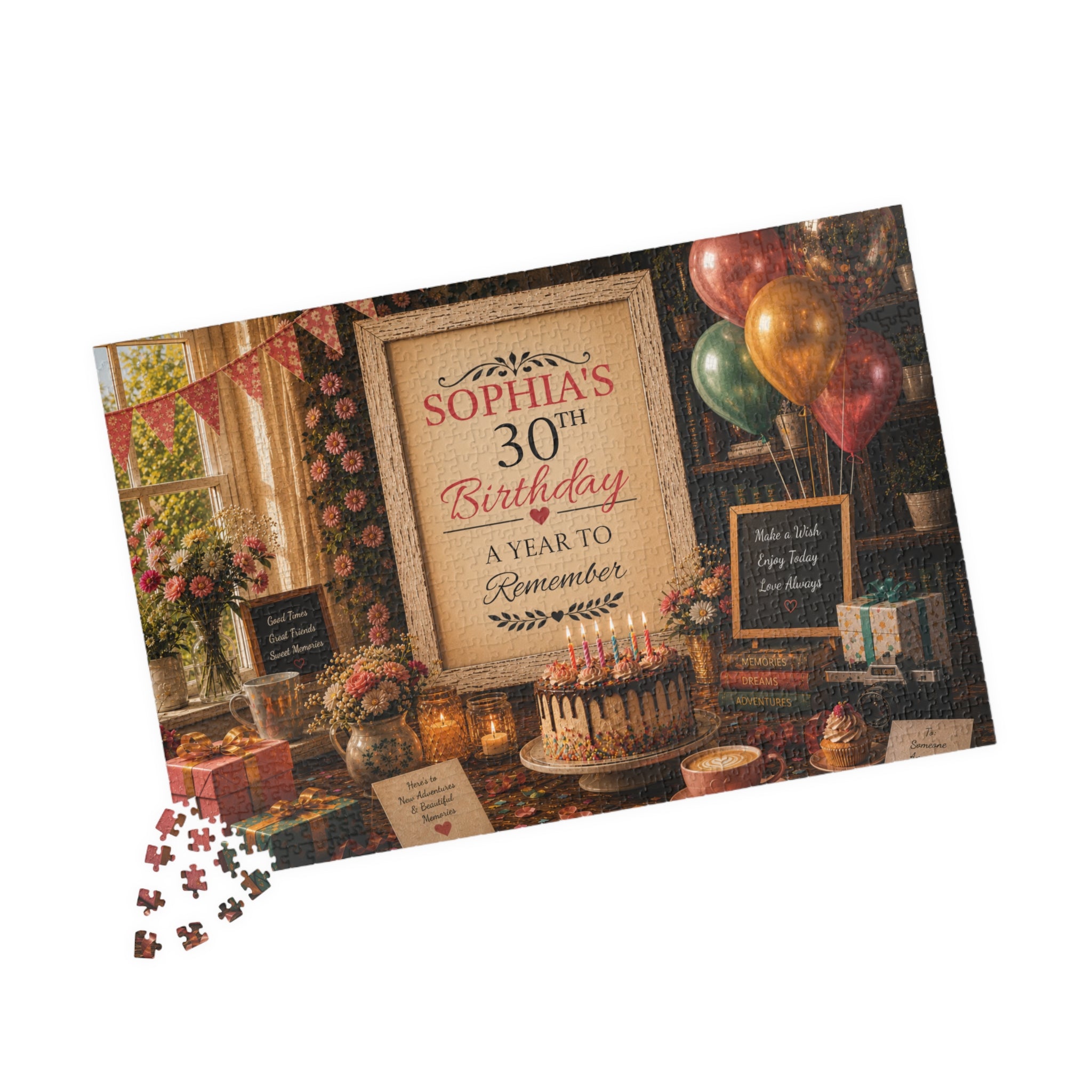 Personalized Birthday Puzzle: Custom Name Age and Date Keepsake Jigsaw