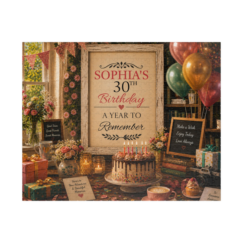 Personalized Birthday Puzzle: Custom Name Age and Date Keepsake Jigsaw