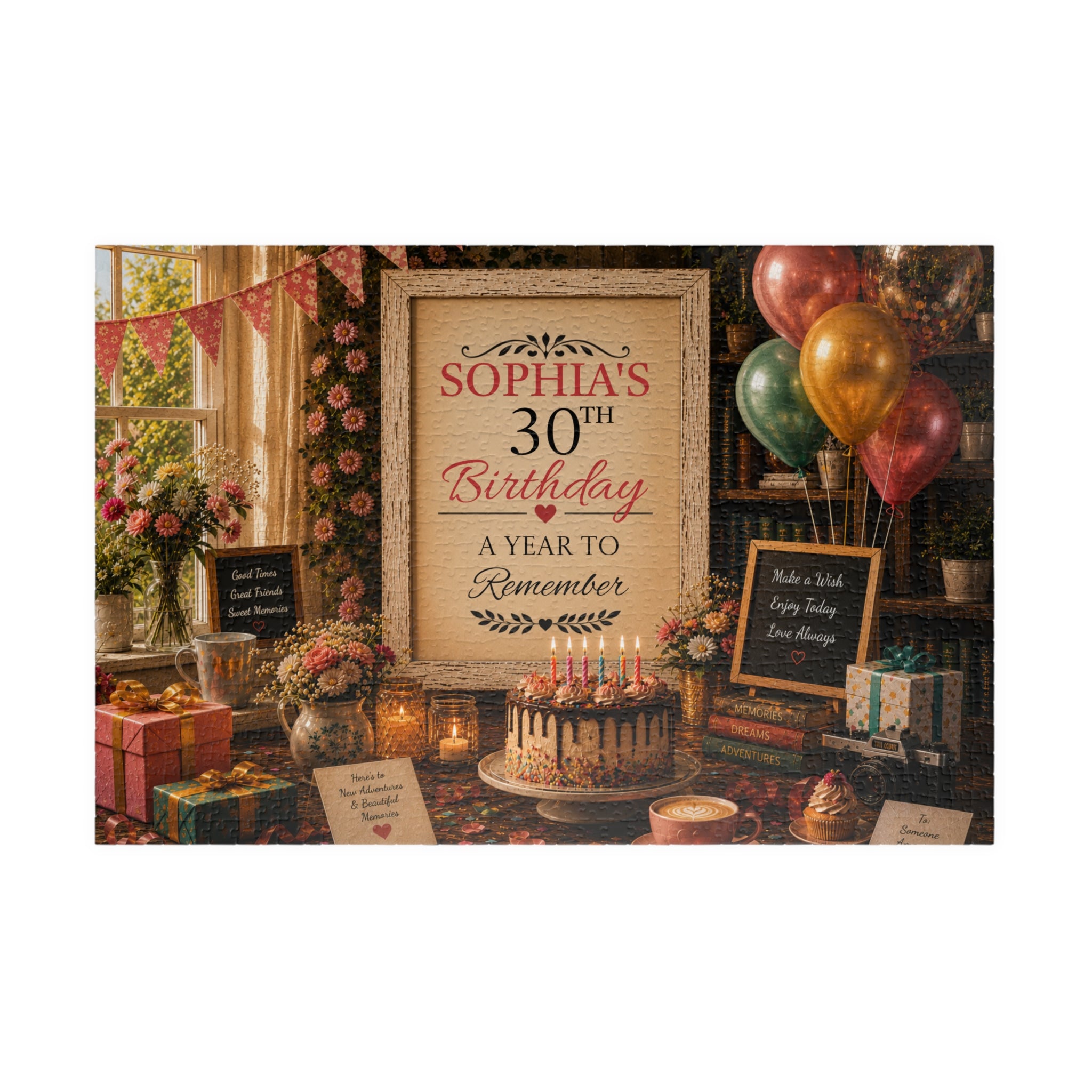 Personalized Birthday Puzzle: Custom Name Age and Date Keepsake Jigsaw